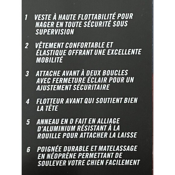 Canada Pooch Canine Size 16 High Tide Life Jacket Red Blue 17 - 25 Pounds NWT - Picture 6 of 8